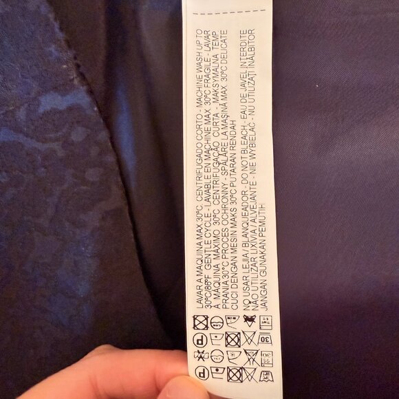 ZARA Women’s Fit & Flare Jacquard Dress V-Neck, Cap Sleeves, Pockets, Lined M - Picture 6 of 11